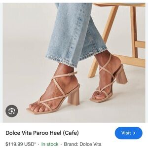 Dolce Vita Tan Strappy Heels Paroo 8